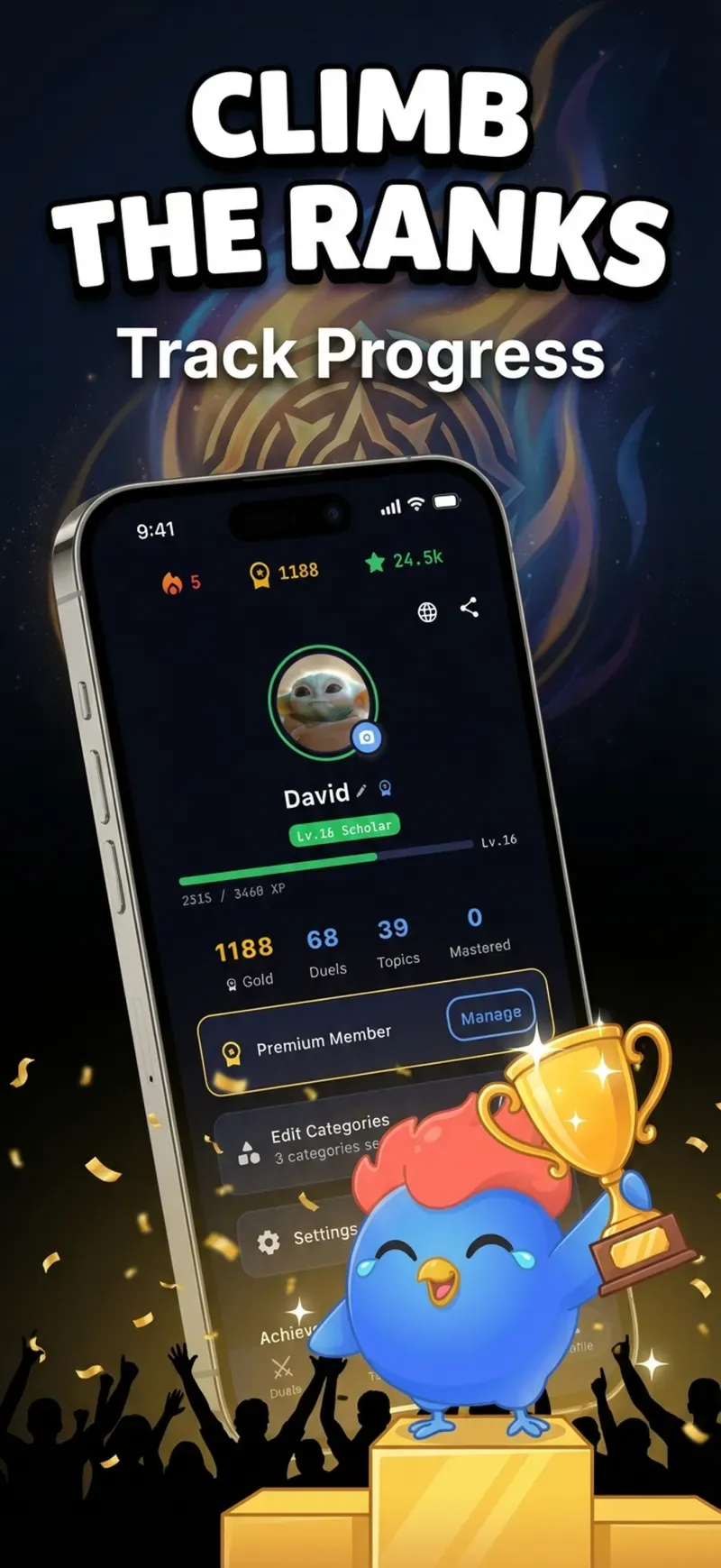 Player profile and stats