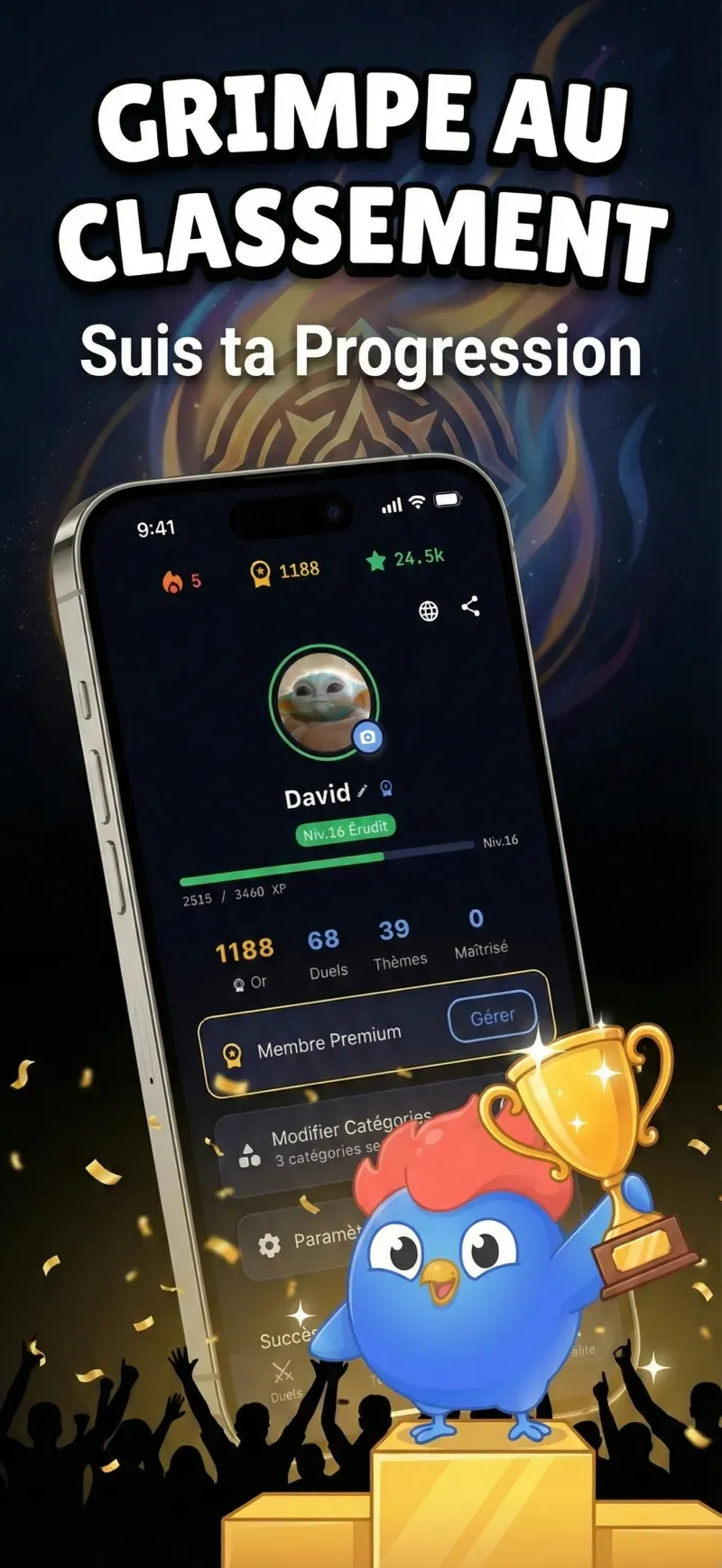 Profil et statistiques du joueur