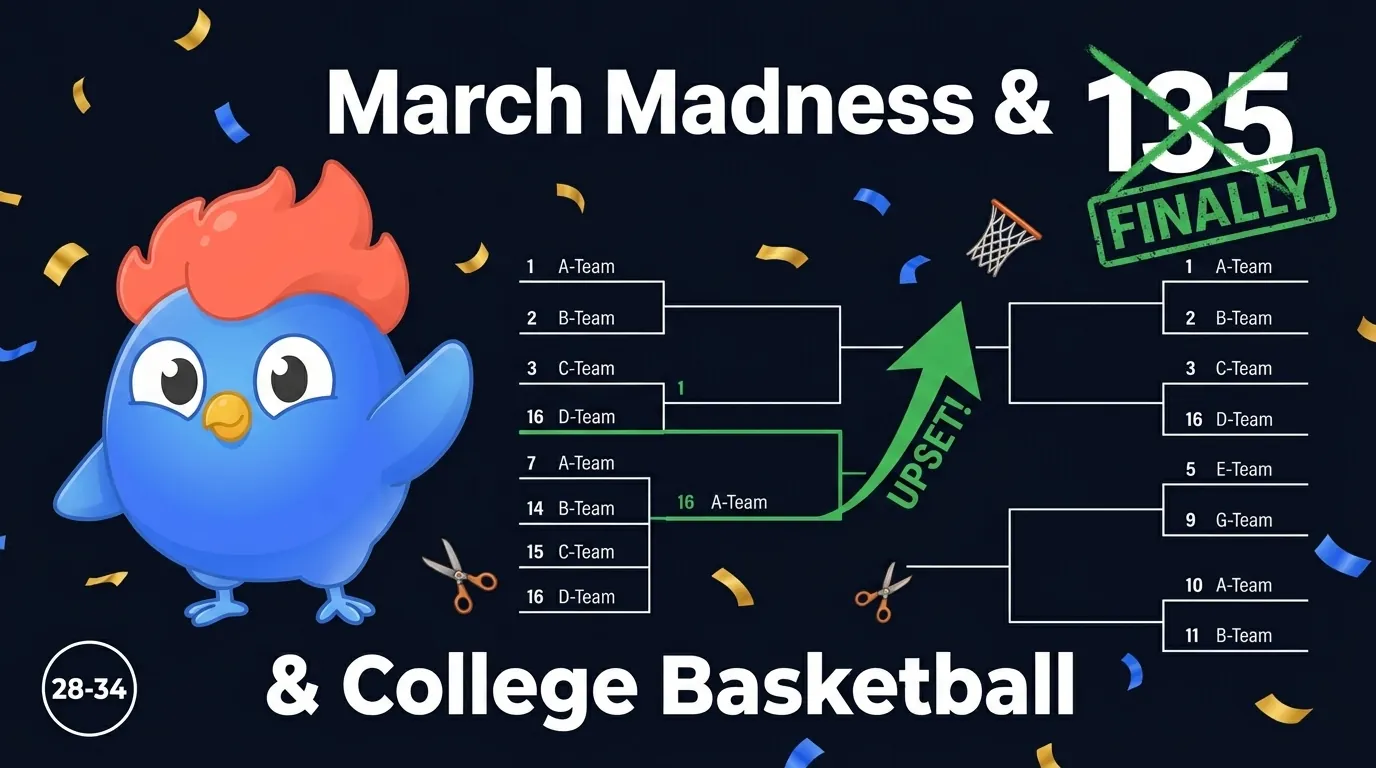 Bracket-style infographic showing the 33-year drought of 16-seed upsets from 1985 to 2018, with UMBC's historic 74-54 win over number-one Virginia highlighted at the end