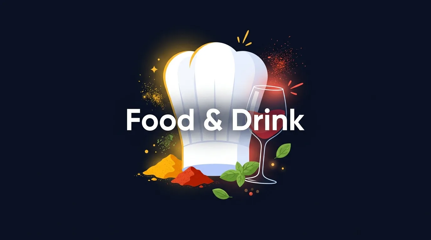 6 food and drink trivia questions covering cuisine origins, nutrition myths, and global food facts at easy, medium, and hard difficulty