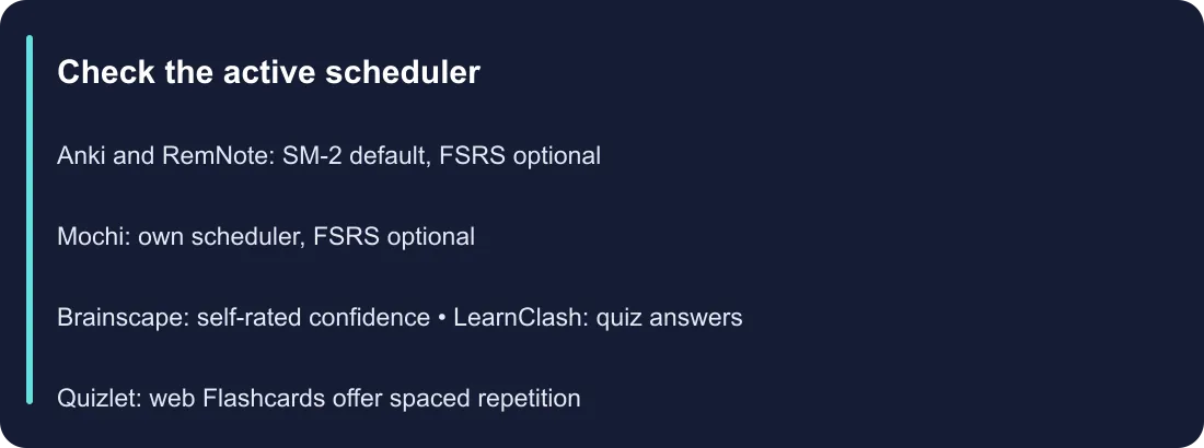 Check the active scheduler