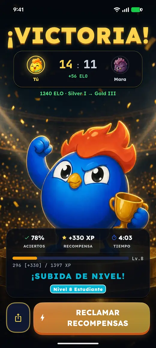 Spanisch: ein Sieg mit 14 zu 11, dazu 56 Punkte und ein neuer Rang: Gold III.
