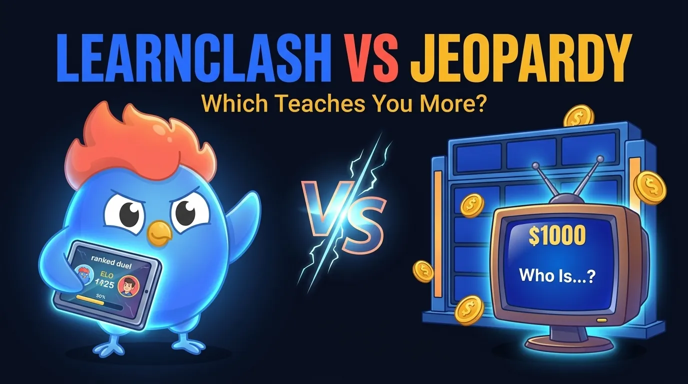 LearnClash vs Jeopardy: ¿cuál te enseña más? [2026]