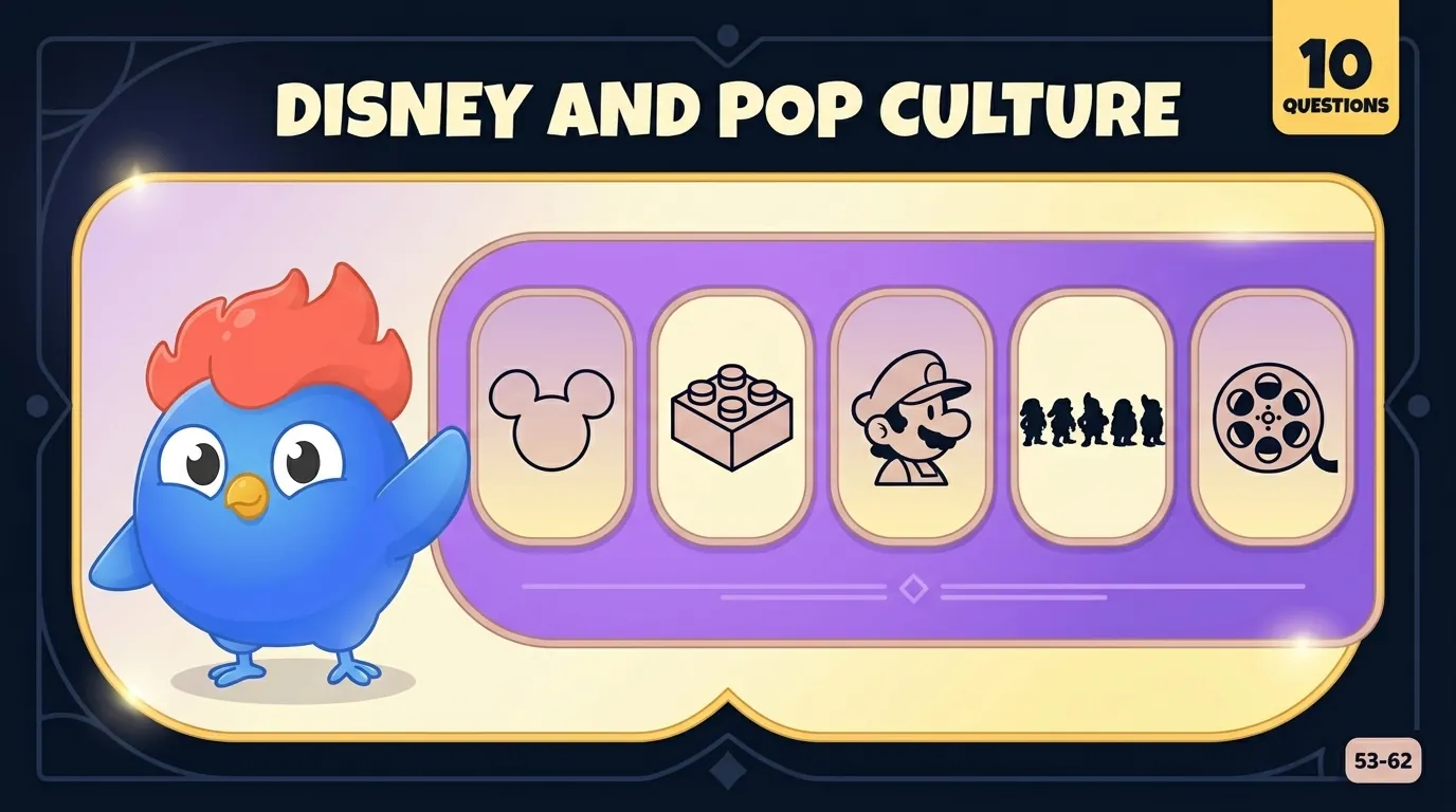 10 faits Disney et culture pop : Ub Iwerks a dessiné Mickey Mouse, Blanche-Neige a 7 nains, Lego veut dire « bien jouer » en danois, Mario a été nommé d'après le propriétaire de Nintendo, Ariel a 6 sœurs, et la princesse Aurore ne dit que 18 répliques dans La Belle au bois dormant