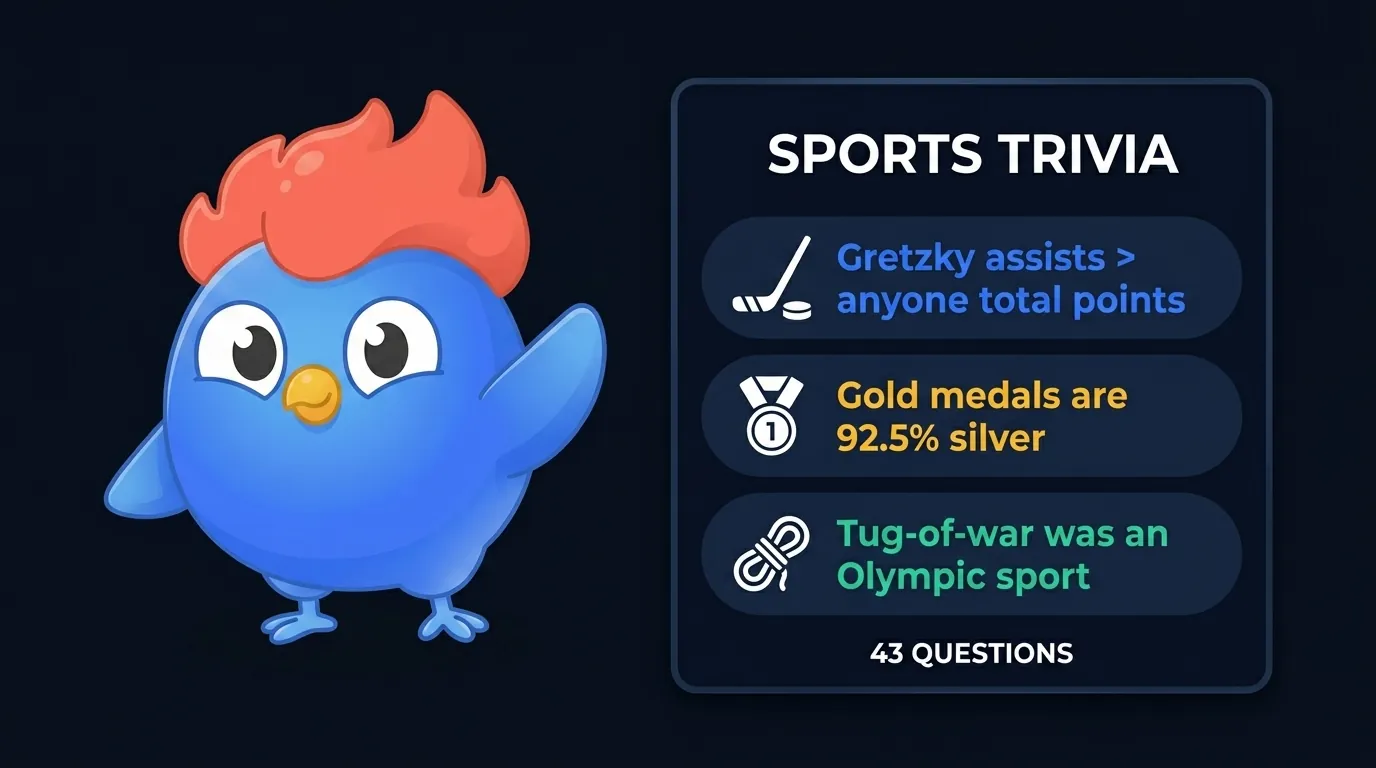 Sports trivia: Gretzky assists alone beat any other player total points, gold medals are 92.5% silver, tug-of-war was an Olympic sport